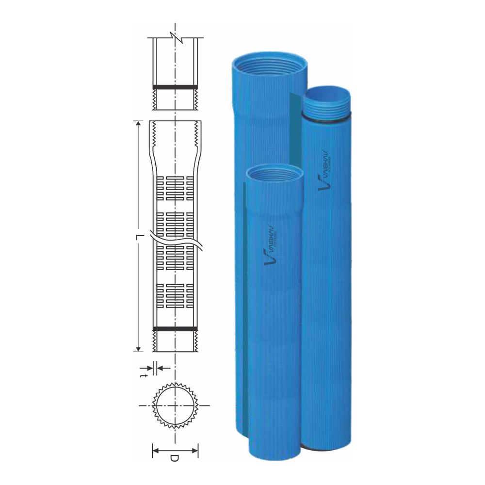 Ribbed Screen Casing Pipe